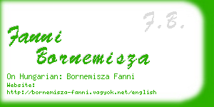 fanni bornemisza business card